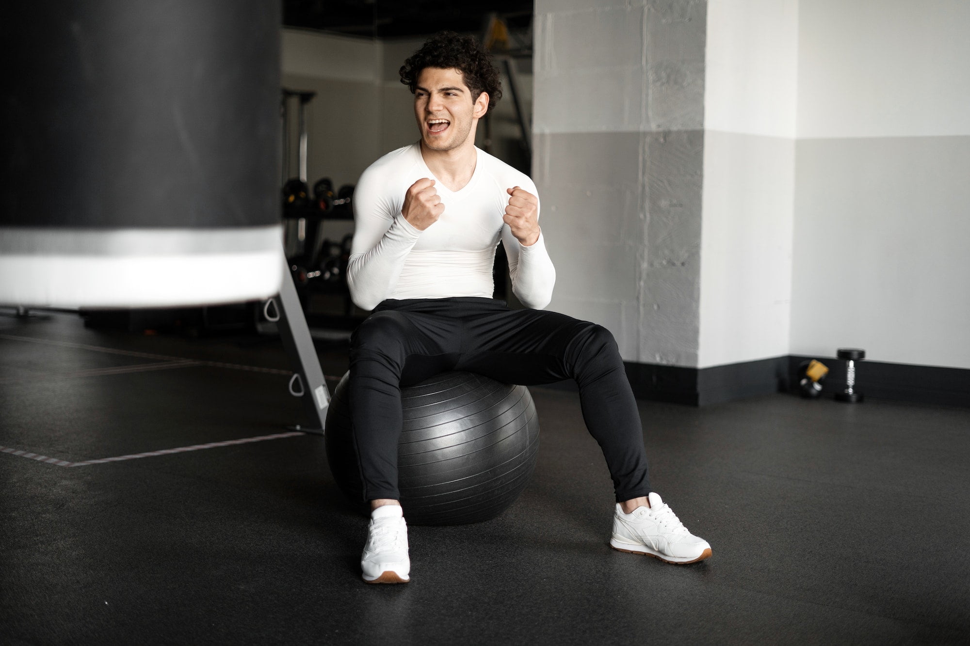 active cardio exercises for the body sportsman coach doing sports in the gym