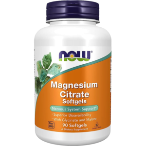 NOW Foods Magnesium Citrate w/ Glycinate & Malate, 90softgels
