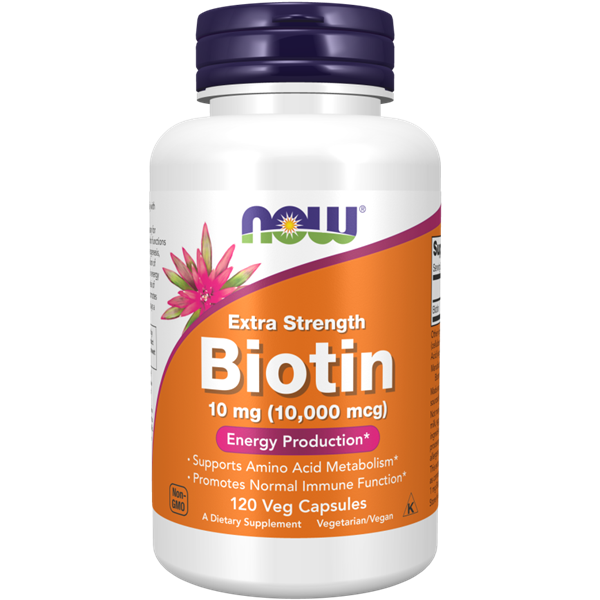 NOW Foods Extra Strength Biotin 10mg, 120caps