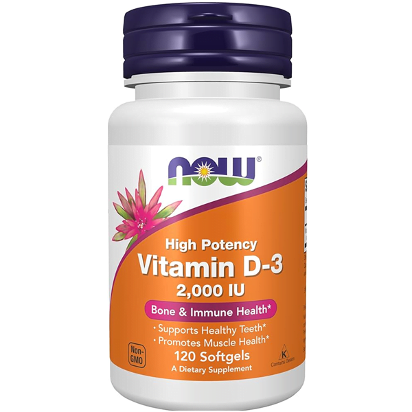 NOW Foods Vitamin D-3 2000 IU, 120sg